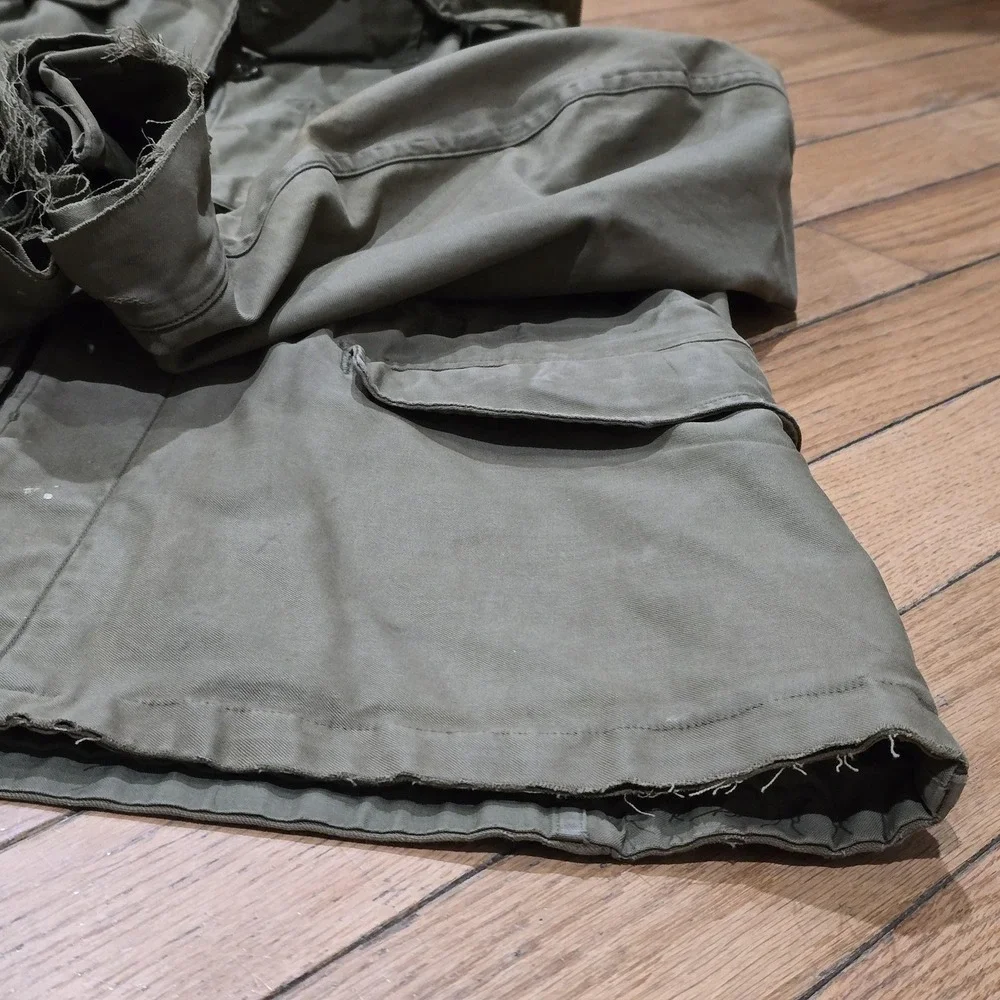 US Army Issue M-1943 M43 Field Jacket w/ Hood OD Green‎ Authentic WWII Sz Medium